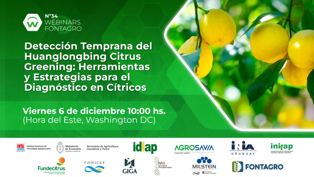 Webinar – Detección Temprana de Huanglongbing Citrus Greening: Herramientas y Estrategias para Diagnóstico