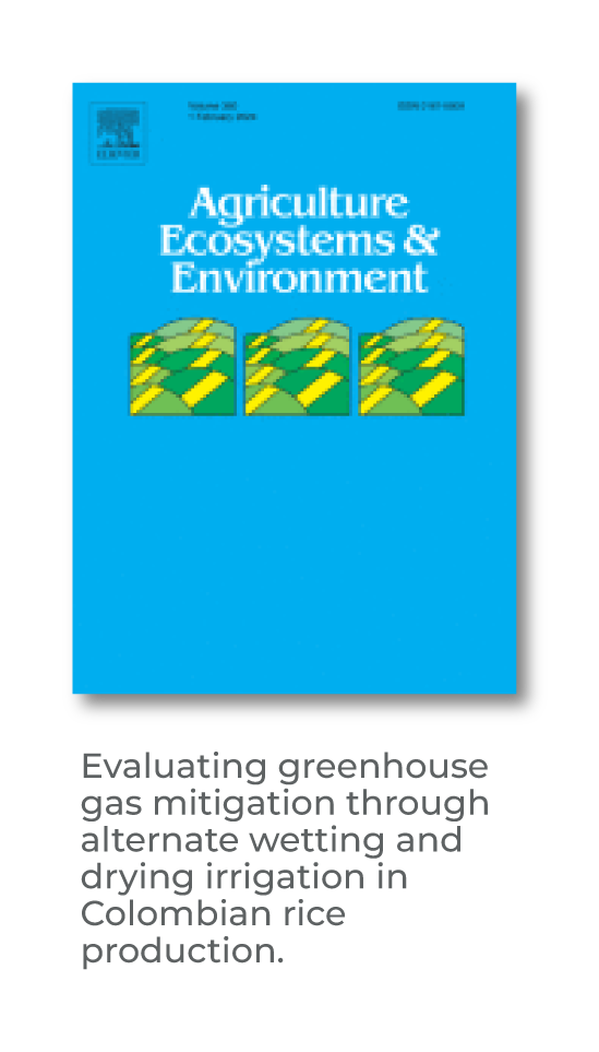 Evaluating greenhouse gas mitigation through alternate wetting and drying irrigation in Colombian rice production