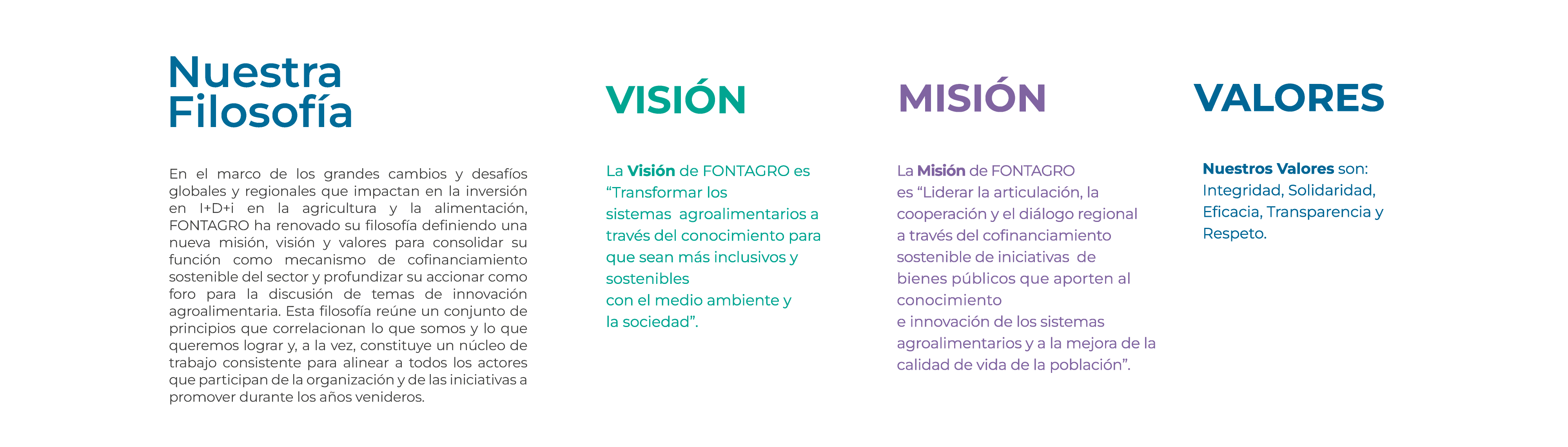 Mision vision fontagro