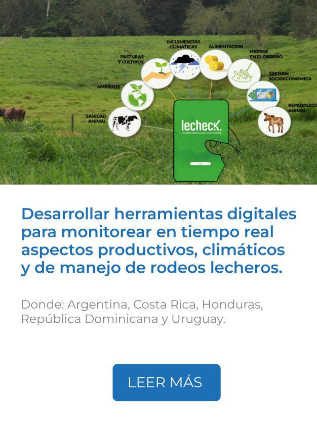 Este proyecto desarrolla herramientas digitales para monitorear en tiempo real aspectos productivos, climáticos y de manejo de rodeos lecheros.