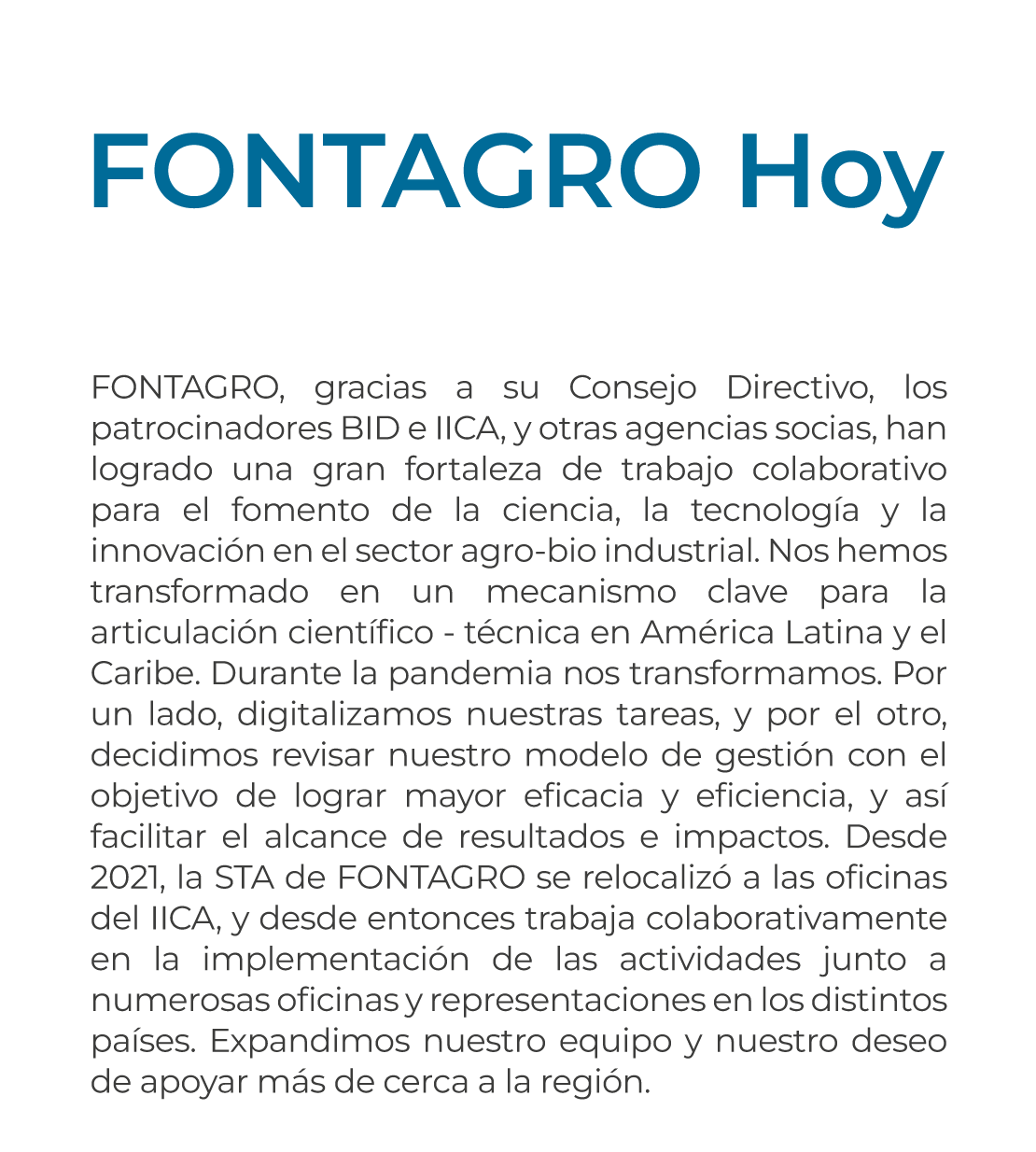 Textos fontagro hoy