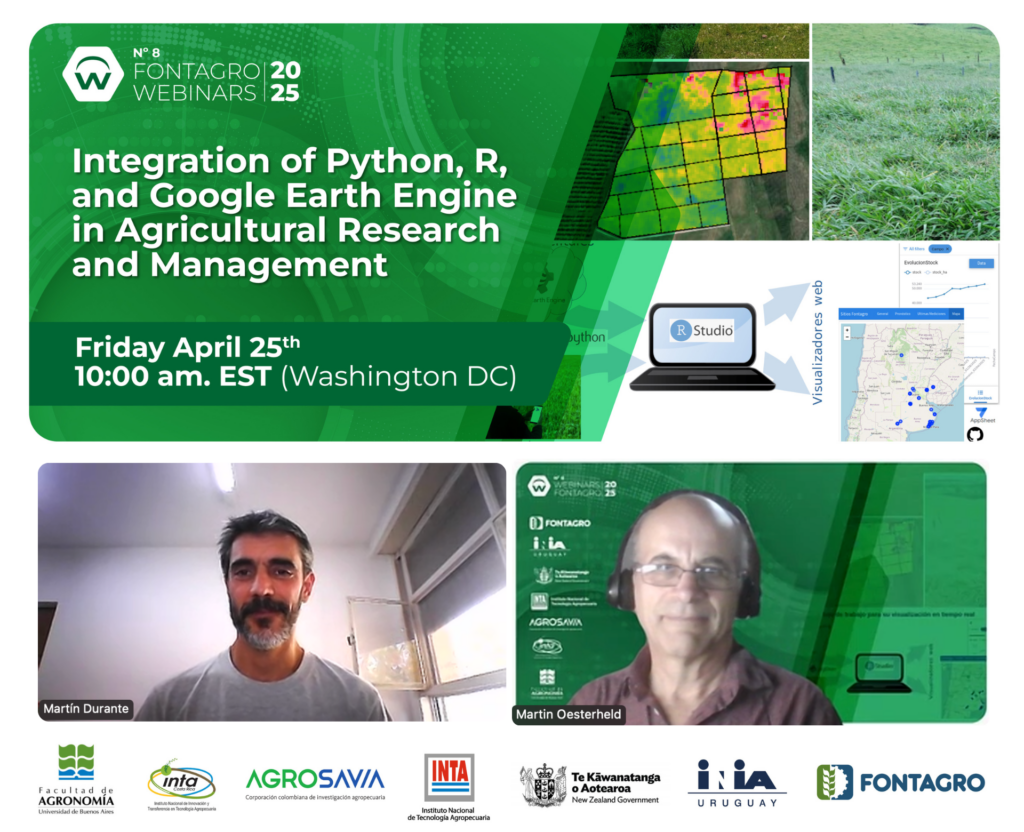 Webinar de FONTAGRO destacó herramientas como Python, R y Google Earth para la Innovación Agrícola